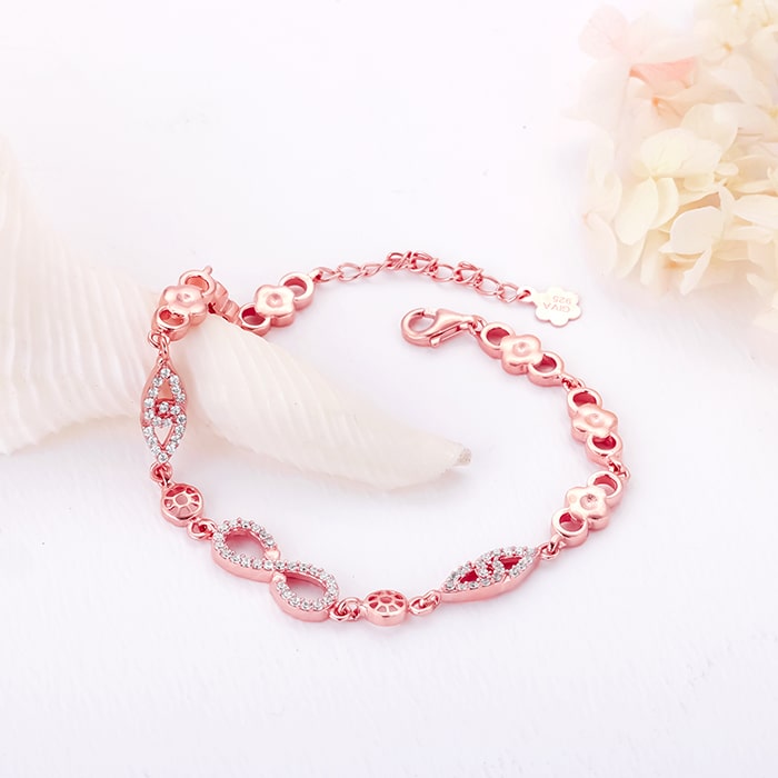 Rose Gold Forever Infinity Love Bracelet