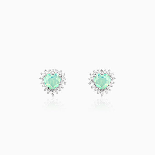 Silver Perfect Heart Studs