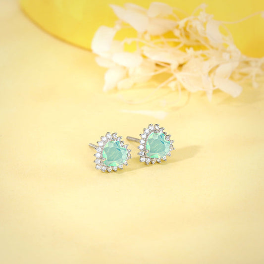 Silver Perfect Heart Studs