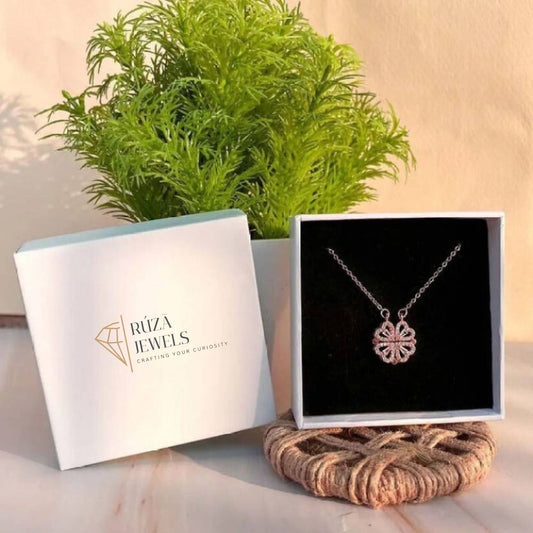 Magnetic Flower Necklaces 925 Silver