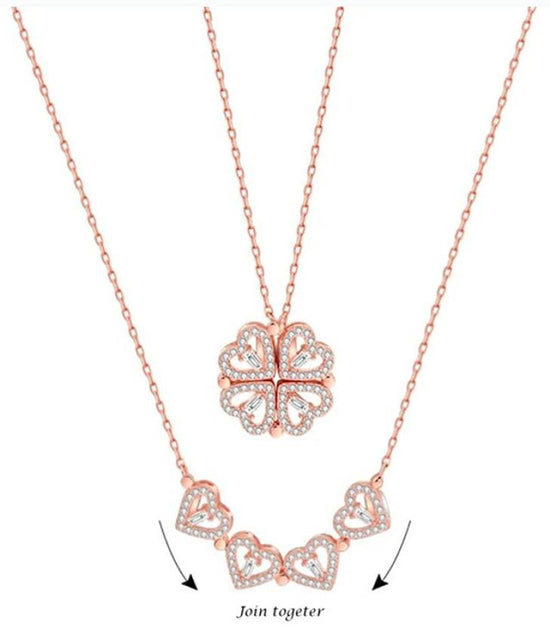 Magnetic Flower Necklaces 925 Silver